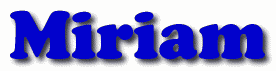 Miriam First Name