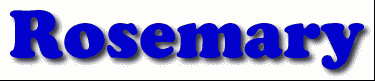 Rosemary First Name