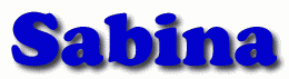 Sabina First Name