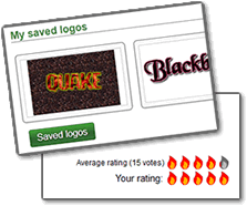 New features - Rating and Saved logos